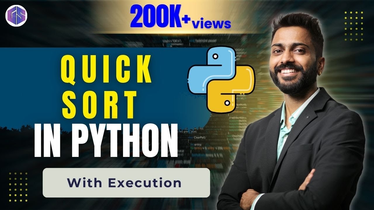 Lec-50: Quick Sort in Python 🐍 with Code | DSA in Python 🐍