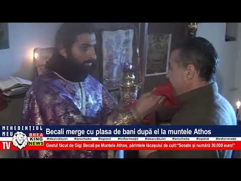 BECALI MERGE CU PLASA DE BANI DUPĂ EL LA MUNTELE  ATHOS
