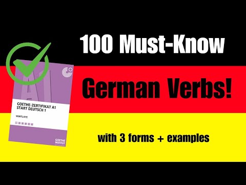 100 German Verbs with Examples | 100 Verben mit Beispielen – Deutsch lernen durch Hören
