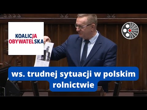 Ryszard Wilczyński: Domaga się konkretów dla polskiego rolnictwa