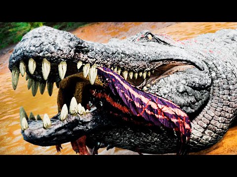 Semi-Albino Deinosuchus! Swamp River + Catching Young | The Isle Evrima | (PT/BR)