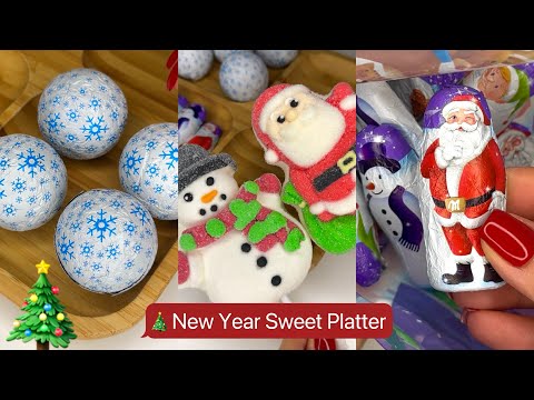 New Year themed Sweet Platter 🎄🎅🏽 asmr