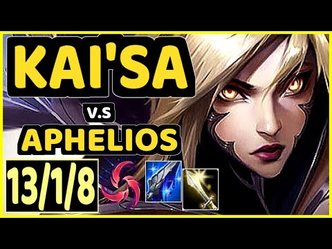 CROWNSHOT (KAI'SA) vs APHELIOS - 13/1/8 KDA BOTTOM ADC GAMEPLAY - EUW Ranked GRANDMASTER