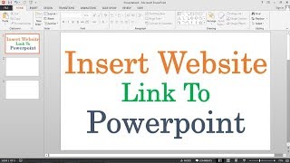 How To Insert a Website Link Into PowerPoint?