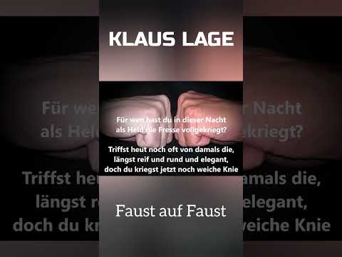 Klaus Lage - Faust auf Faust