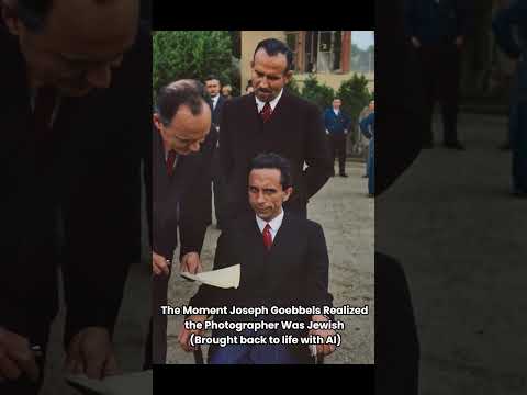 Colorized Historic WW2 Footage: The Chilling Glare of Joseph Goebbels Caught on Camera (1933) #war
