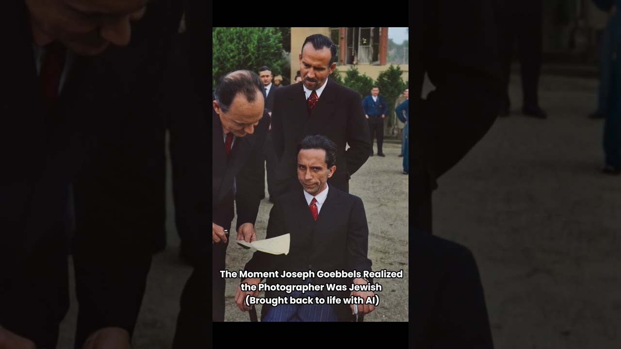 Colorized Historic WW2 Footage: The Chilling Glare of Joseph Goebbels Caught on Camera (1933) #war