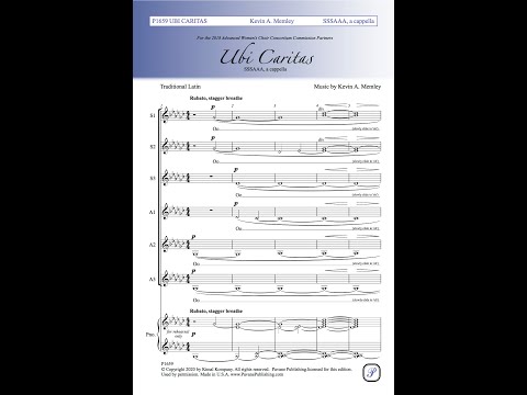 Ubi Caritas (SSSAAA Choir, a cappella) - Music by Kevin A. Memley