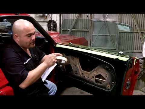 (step 4)1967-68 Ford Mustang Fastback 1pc door glass kit(phase 4)