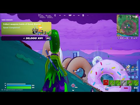 Fortnite - Collect Weapons Inside Of Donut Storms (WEEK 3 Quests Challenges)