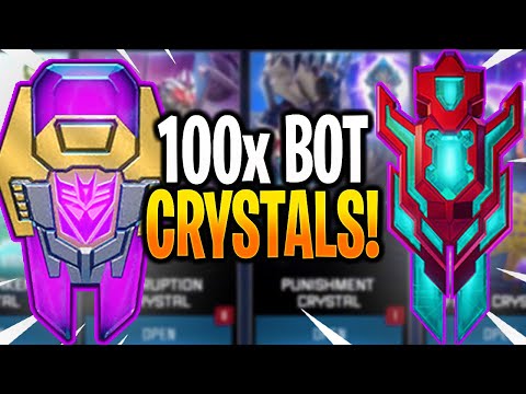 *NEW* 100x BOT CRYSTAL OPENING! - Transformers: Forged To Fight
