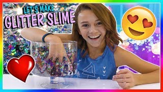 USING ALL OF MY GLITTER IN SLIME | We Are The Davises