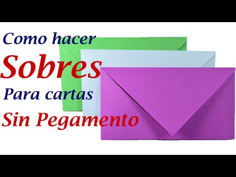 Como hacer un sobre para cartas sin pegamento  Ecología
