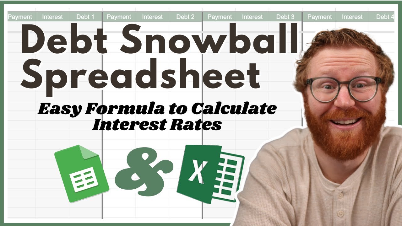 Make a Debt Snowball Spreadsheet with Easy Formulas for Interest Rates | Google Sheets and Excel