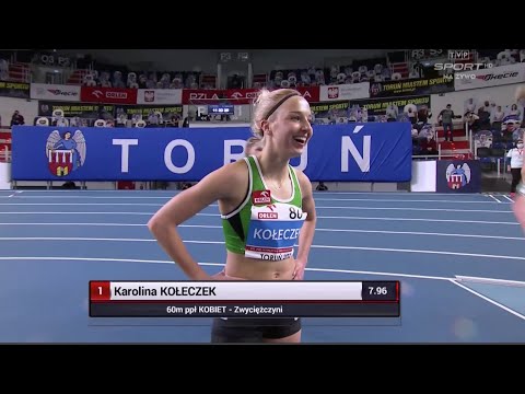 Karolina Kołeczek 60m ppł 7.96 PB - 20.02.2021 Toruń (POL)