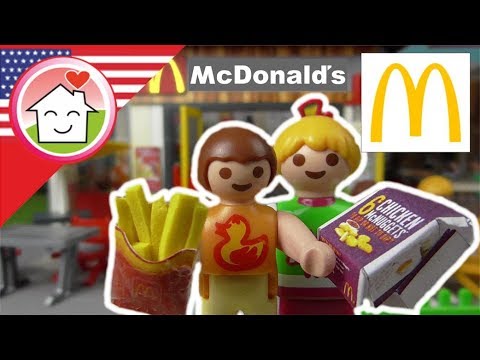 Playmobil film english At McDonalds - The Hauser Family kids cartoons