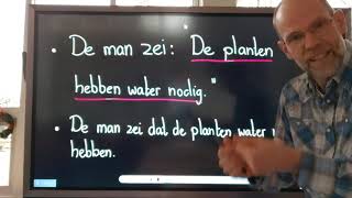 Taal: directe rede, indirecte rede