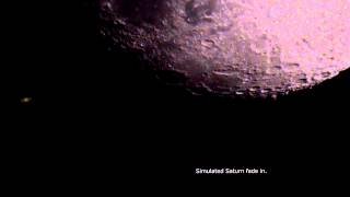 preview picture of video 'Moon and Saturn through a celestron 8'