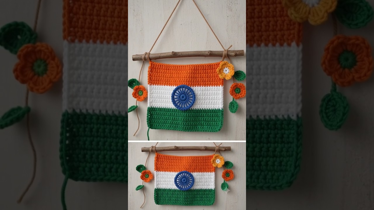 crochet indian flag #shorts #independenceday #viral #crochet