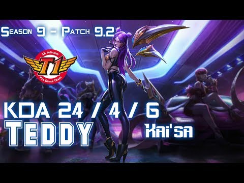 SKT Teddy KAI'SA vs EZREAL ADC - Patch 9.2 KR Ranked