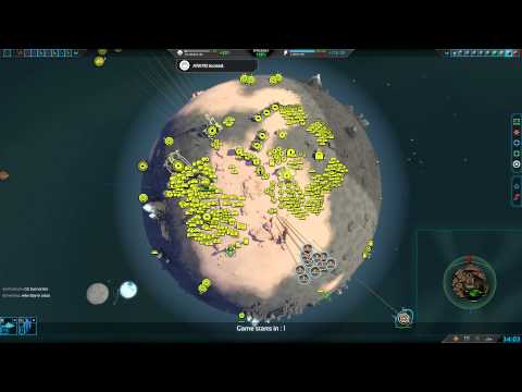 Planetary Annihilation 10 Player FFA : Heaping piles of planets
