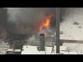 Fire at commercial building