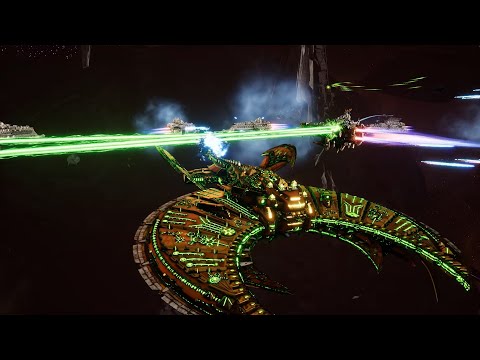 Imperial Navy vs Necrons - Classic Battle - Battlefleet Gothic Armada 2