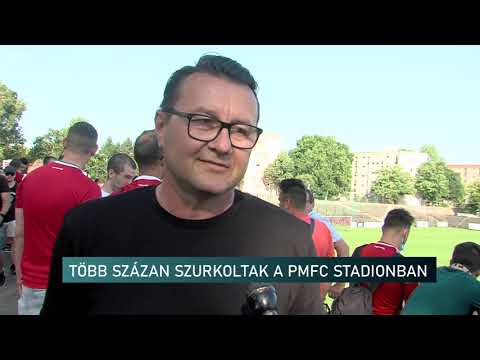 Kivetítő a PMFC stadionban - Híradó - 2021.06.16.