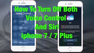 HowTo Turn Off Siri And Voice Control Completely iPhone 7 / 7 Plus