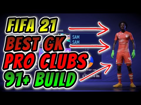 BEST *OVERPOWERED* FIFA 21 PRO CLUBS GOALKEEPER 91+ RATING BUILD + META SETTINGS!