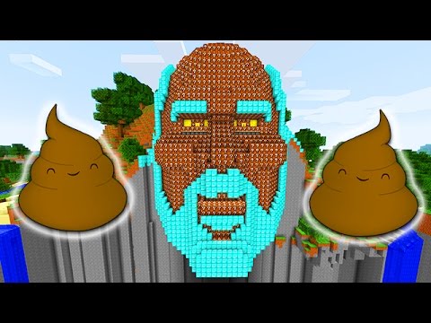 LUCKY POOP BLOCKS TEMPLE OF NOTCH LAND MOD CHALLENGE - MINECRAFT MODDED MINI-GAME!