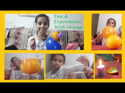 Experiments and Fun with Orange   | Kids Special | Lithika Fam