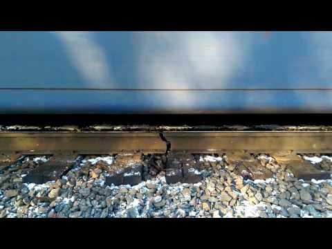 Walking a train over a broken rail.