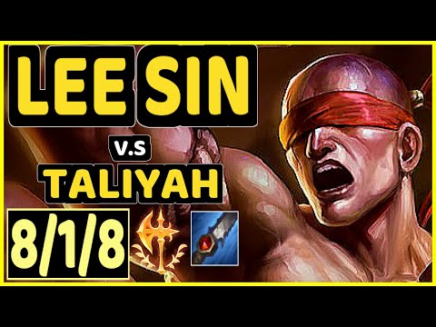 BLUERZOR (LEE SIN) vs TALIYAH - 8/1/8 KDA JUNGLE CHALLENGER GAMEPLAY - EUW