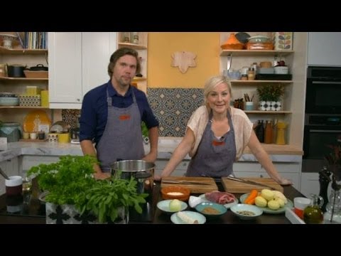 Mitt Kök: Rimmad oxbringa med rotfruktsbuljong och senapskräm - TV4