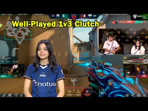 Streamers React to MIBR Lissa’s Well-Played 1v3 Clutch vs KRÜ Blaze in VCT GC