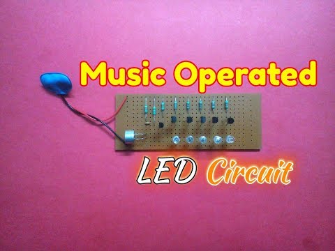 Music Operated Dancing Light Circuit...How To Make A Music Rhythm LED Flash Light... Video