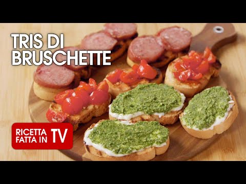 TRIS DI BRUSCHETTE di Benedetta Rossi - Ricetta TV Fatto in Casa per Voi