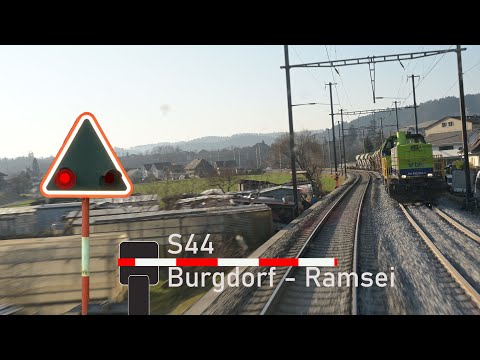 Cab ride Burgdorf to Ramsei - Führerstandsmitfahrt Burgdorf nach Ramsei