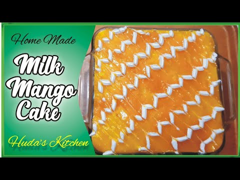 Mango Milk CakE | sooo moist | juicy cake | Huda s kitchen.