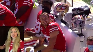 Avril Lavigne made a surprise video for George Kittle after VIRAL of him singing Sk8er Boi