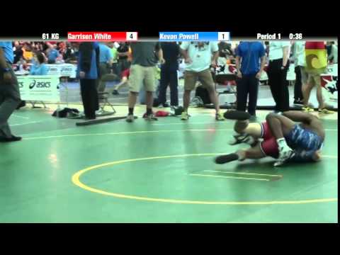 Men`s Freestyle 61 KG Garrison White vs. Kevon Powell