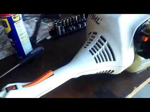 Stihl  FS 38 problem after carb clean. Simple fix,air filter.