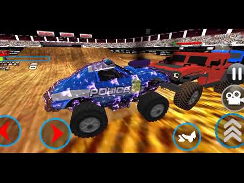 Realistic US police monster trucks Crazy 3D demolition Destroy the enemi with US Police in Faith