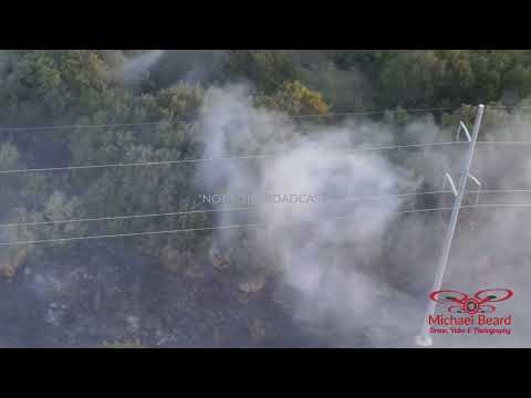 07-19-2022 Bridgeport, TX - VFD's fight fast moving grass fire in thick trees