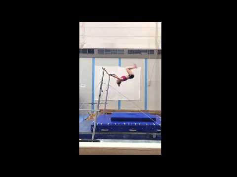 UB Uneven Bars Dismount Back Tuck Half Turn