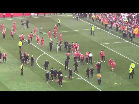 Liverpool v Spurs - Champions after match celebrations 27/04/25