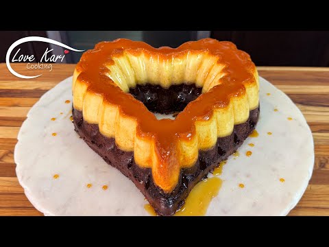 Chocoflan Heart Shaped Recipe Easy Chocolate Flan Cake