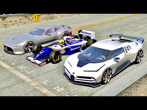 Bugatti Centodieci vs Williams F1 1994 vs Mercede-Benz AMG Vision GT - Spa