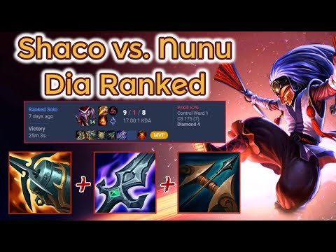 Shaco Jungle vs. Nunu Dia Ranked - S12 [League of Legends] Full Gameplay - Infernal Shaco